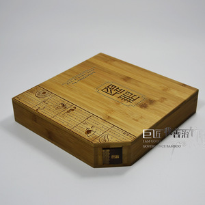 Bamboo Tea Gift Box Rectangle Custom Made Carved Wood Packaging For Gift - Product Image 3