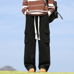 Pantalones de verano finos americanos personalizados con logo, pantalones juveniles holgados para hombre, pantalones de verano para hombre, pantalones casuales y frescos para hombre - Product Image 5