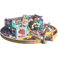 Aire de jeux intérieure pour enfants : Château gonflable, espace de jeu pour tout-petits, maisonnette pour bébés, parc d'attractions, piscine à balles et toboggan