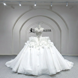 Mc001 Luxury Women Wedding Dresses Bright Bridal <b>Gown</b> Mopping Length Flower Princess Vestidos De Novia Jancember - Product Image 2