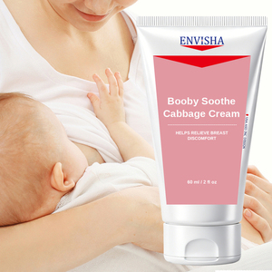 Crème de chou biologique naturelle apaisante pour les seins, avec logo personnalisé, pour les mamans qui allaitent, soulage les seins enflés et douloureux. - Product Image 1
