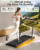 Tapis roulant pliable 2 en 1 avec écran LED, tapis de marche électrique pour la salle de sport à domicile, sans test de fréquence cardiaque