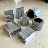 Dissipateur thermique industriel en alliage d'aluminium série 6000, à ailettes haute densité extrudées, tempériture T3-T8