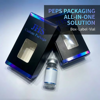 Hersteller Maßgeschneiderte Peptid-Fläschchen-Verpackung 3ml 10ml Fläschchen-Etiketten und Box Großhandel Private Label 3ml 10ml Fläschchen-Verpackungsbox