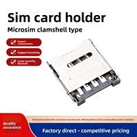 Support de carte Micro SIM numérique JME 18H à 6 broches, type flip, résistant aux hautes températures, fabriqué en Chine