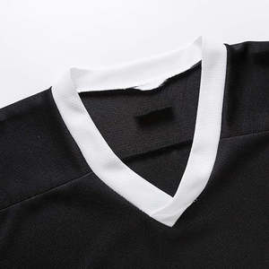 Felpa da Hockey con logo personalizzato in carta semplice personalizzata all'ingrosso della fabbrica 100% felpa da Hockey a manica lunga in poliestere con scollo a V - Product Image 4