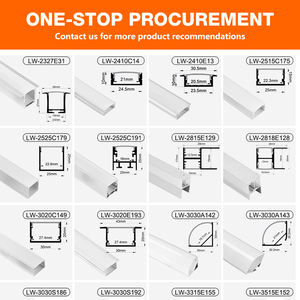Entrepôt de l'UE de haute qualité Angle alliage Alu Extrusion boîtier canal couverture diffuse bande lumineuse barre encastrée <span class=keywords><strong>Led</strong></span> profil aluminium - Product Image 2