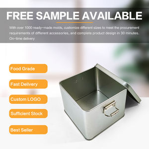 JYB Boîte carrée en métal robuste avec clip de verrouillage, idéale pour le stockage des aliments, du thé, du café ou des emballages cadeaux - Product Image 4