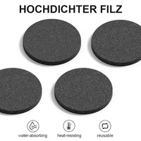 Sous-verre en feutre non tissé stable, respirant, écologique, antidérapant, à friction optimale, 3 mm, pour tasses et verres de table