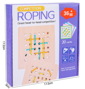 Jouet éducatif populaire pour tout-petits : Planche à enfiler en bois 2026 – Jouet de logique pour apprendre à nouer les lacets - Product Image 5