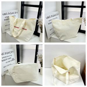 गर्म बिक्री बड़ी क्षमता कैनवास पत्र टोटे बैग महिलाओं के फैशन दैनिक उपयोग कंधे का पट्टा हैंडबैग कैनवास सभी मौसमों - Product Image 3