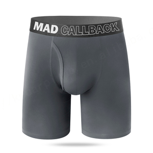 กางเกงบ็อกเซอร์ขาสั้นสำหรับผู้ชายกางเกงบ็อกเซอร์แบบเปิดด้านหน้าขาตรงระบายอากาศได้สีพื้น - Product Image 2