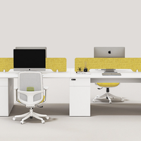 Nouveau mobilier de bureau moderne modulaire blanc, aménagement en espace ouvert, postes de travail, bureaux, tables pour le personnel