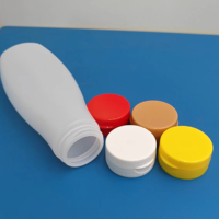 Bouteille Spindle 250 ml, goulot 38 mm, en PE, avec bouchon à vis et plusieurs couvercles pour assaisonnements et condiments
