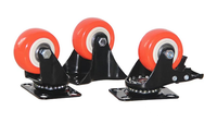 Roues en PVC/PU de 1,5 pouce, 2 pouces et 2,5 pouces pour chariot et équipements de manutention