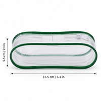 Étui de rangement transparent pour poupées en peluche de 15 cm - Sac de présentation anti-rayures avec porte-clés, boîte de rangement de voyage durable pour accessoires