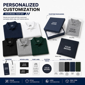 Polo de Piqué de Algodón Sorona para Hombre, 225G, con Logotipo Personalizado, Transpirable, Informal de Negocios, para Golf, Uniformes de Equipo, Venta al Por Mayor, Tallas S-4XL, Color Ébano - Product Image 5