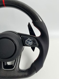 Volant en fibre de carbone pour Audi A4 B8 B7 B9 B6 B8.5 A6 C7 C6 C8 A3 8p 8v A5 B8 A7 Q5 Q7 Q3 Tt <span class=keywords><strong>Mk2</strong></span> R8 <span class=keywords><strong>S4</strong></span> B8 Rs3 S5 B5 B6 B9 - Product Image 3