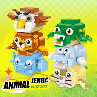 59153-59158 Animal sauvage mignon assemblage blocs de construction ensemble enfants éducatifs en gros briques Mini jouets