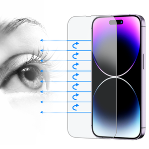 Protecteur d'écran anti-lumière bleue en verre trempé de taille personnalisée pour I Phone 14 <span class=keywords><strong>Pro</strong></span> <span class=keywords><strong>Max</strong></span> - Product Image 5