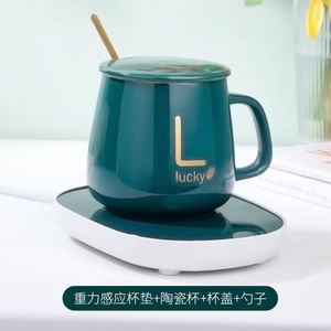 Almohadilla Térmica para Taza de Café de 55 Grados, Calentador de Tazas Termostático con Temperatura Constante, Juego de Tazas, Caja de Regalo Festiva, Moderno y Lujoso, Promocional - Product Image 6