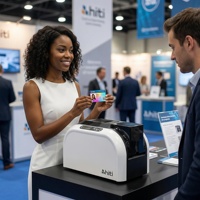 Imprimante de cartes d'identité PVC professionnelle HiTi CS-270e - Imprimante de cartes en plastique à sublimation thermique haute définition 300 dpi