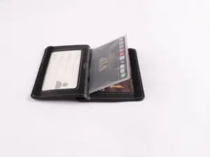 फैशन चमड़े कार्ड धारक नि: शुल्क नमूने कस्टम लोगो पु चमड़े कार्ड धारक