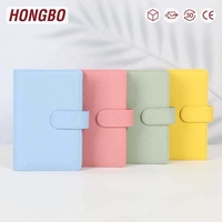 Hongbo Buku Agenda Kulit Pebble 6-Ring A6 43 Warna Terlaris dengan Fly Leaf Tersedia Sebagai Hadiah Natal/Kantor/Sekolah