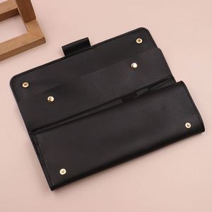 PU Leather Roll-up Multi-Slot Foldable Water Resistant Portable <b>Makeup</b> Brush <b>Case</b> & Organizer Travel for Bag for Women - Product Image 4