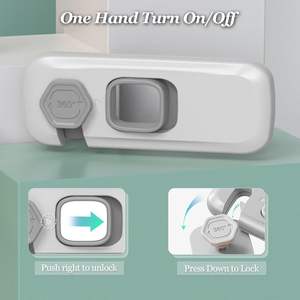 5 Pack Self-Adhesive Fridge Locks Plastic Refrigerator Latch for Kids and Toddlers Child and <strong>Baby</strong> Proof Freezer <strong>Door</strong> Lock - Product Image 3