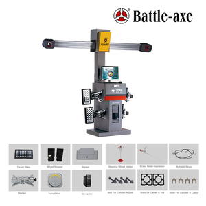 Equipo de Alineación de Ruedas 3D BATTLE-AXE, Alineador de Cuatro Ruedas 3D-718S con Certificación CE/ISO9001, 2 Cámaras - Product Image 1
