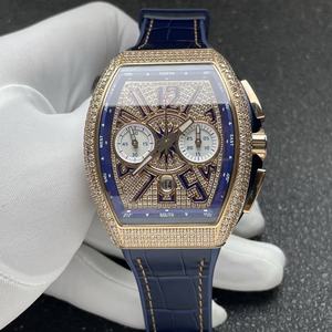 Reloj Mecánico Clásico de Lujo para Hombre con Forma de Barril, Reloj de Diseño para Negocios, Reloj de Moda en Oro Rosa y Azul - Product Image 2