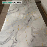 Panneaux muraux en PVC effet marbre, plaque en PVC SPC UV effet marbre