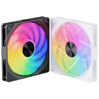 Ventilateur LED ARGB adressable SNOWMAN AF120-ARGB-WH Blanc 12015, faible bruit 20dBA, 48CFM, pour processeur de bureau et refroidissement de boîtier PC