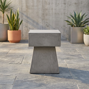 Wholesale Eco-Friendly Fiber Concrete Outdoor <b>Stool</b> & <b>Garden</b> Side Table Modern Cement Furniture by VIETCRAFT CHAIN - Product Image 1