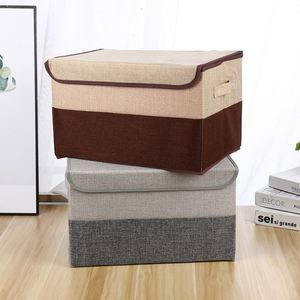 Linen Patchwork <b>Storage</b> <b>Box</b> Customizable Size for Toy Organizing Home <b>Storage</b> <b>Bin</b> Multi Purpose Organizer <b>Box</b> - Product Image 1