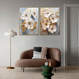 3D Gốc Kem Kết Cấu Trừu Tượng Hoa Tường Nghệ Thuật Tùy Chỉnh Sơn Dầu Vải Hoa Phòng Khách Trang Trí Nội Thất Bông Món Quà Hoàn Hảo Cô - Product Image 5