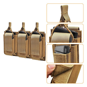 Pochette universelle en nylon étanche Triple Mag 3 emplacements Magazine accessoire de chasse de tir en plein air équipement de défense personnelle - Product Image 2