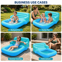 Piscine gonflable pour enfants personnalisée avec chaise inclinable, piscine hors sol adaptée pour la cour et le jardin