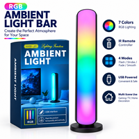 Barre lumineuse portable RVB multicolore en promotion, 7 couleurs, lampe d'ambiance avec télécommande IR, 4 modes pour le gaming et la décoration intérieure