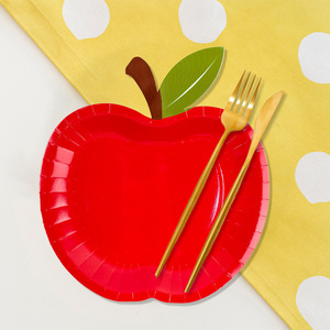 <span class=keywords><strong>Assiettes</strong></span> <span class=keywords><strong>en</strong></span> papier biodégradables <span class=keywords><strong>en</strong></span> forme de pomme rouge personnalisées <span class=keywords><strong>en</strong></span> gros pour la décoration d'événements et de fêtes d'anniversaire pour enfants - Product Image 5