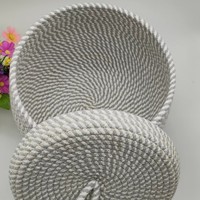 Panier de rangement en coton et polyester tissé YongLin 21x17cm - Beau et pratique