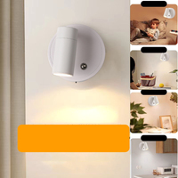 Applique Murale LED Haut de Gamme en Aluminium pour Salon, à Fixation Magnétique, Protection Oculaire, Télécommande Tactile, Intensité Variable, Design Moderne, Sans Fil