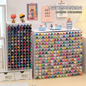 Marker <b>Pen</b> Holder For Kids Stationery Storage <b>Box</b> With Handle And Compartments Rectangle Multipurpose Portable 7 Layer Standing - Product Image 2