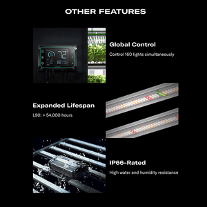 ไฟปลูกต้นไม้ LED 645W สายโซ่รูปดอกเดซี่ควบคุมแบบอัจฉริยะ2.8 umol/j ของ Samsung 301B