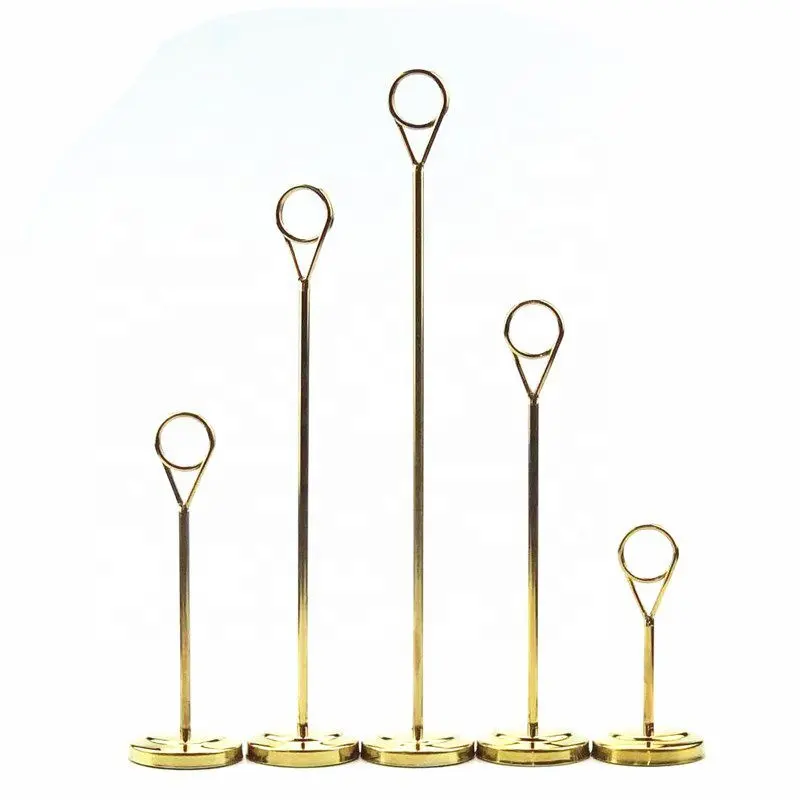 Wedding Party Holder Table Place Card Stainless iron steel gold Celebration Festival Shape Holding Cards