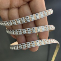 Bande LED à pixels adressables WS2812, PCB étroit 8 mm, 144 LED 3535, adaptée à l'installation d'éclairages d'ambiance automobiles
