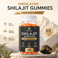 Gummies de Shilajit de l'Himalaya 700mg à Marque Blanche OEM pour Hommes – Énergie, Vitalité, Soutien Minéral, Complément Quotidien pour le Bien-être – 60 Unités