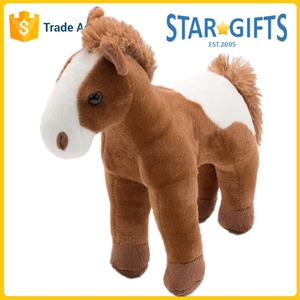 Peluche de Pony <span class=keywords><strong>Pinto</strong></span> Realista - <span class=keywords><strong>Caballo</strong></span> de Peluche Hecho a Mano con Diseño de Parches para Coleccionistas y Decoración Western - Product Image 1