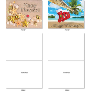 Set di carte di ringraziamento con stampa a colori con 350 Gsm bianco <span class=keywords><strong>buste</strong></span> di carta Kraft Logo personalizzato Business <span class=keywords><strong>regalo</strong></span> di Natale - Product Image 5